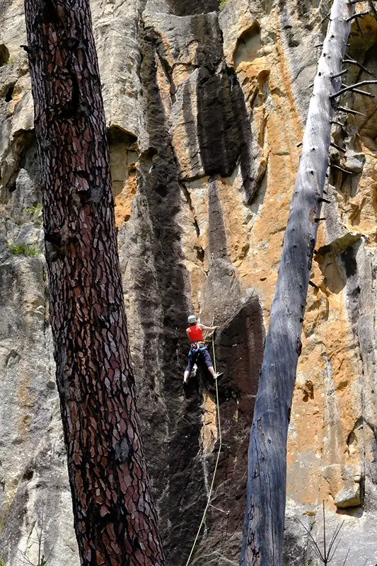 stage deux jours escalade falaise restonica corse corte corse verticale